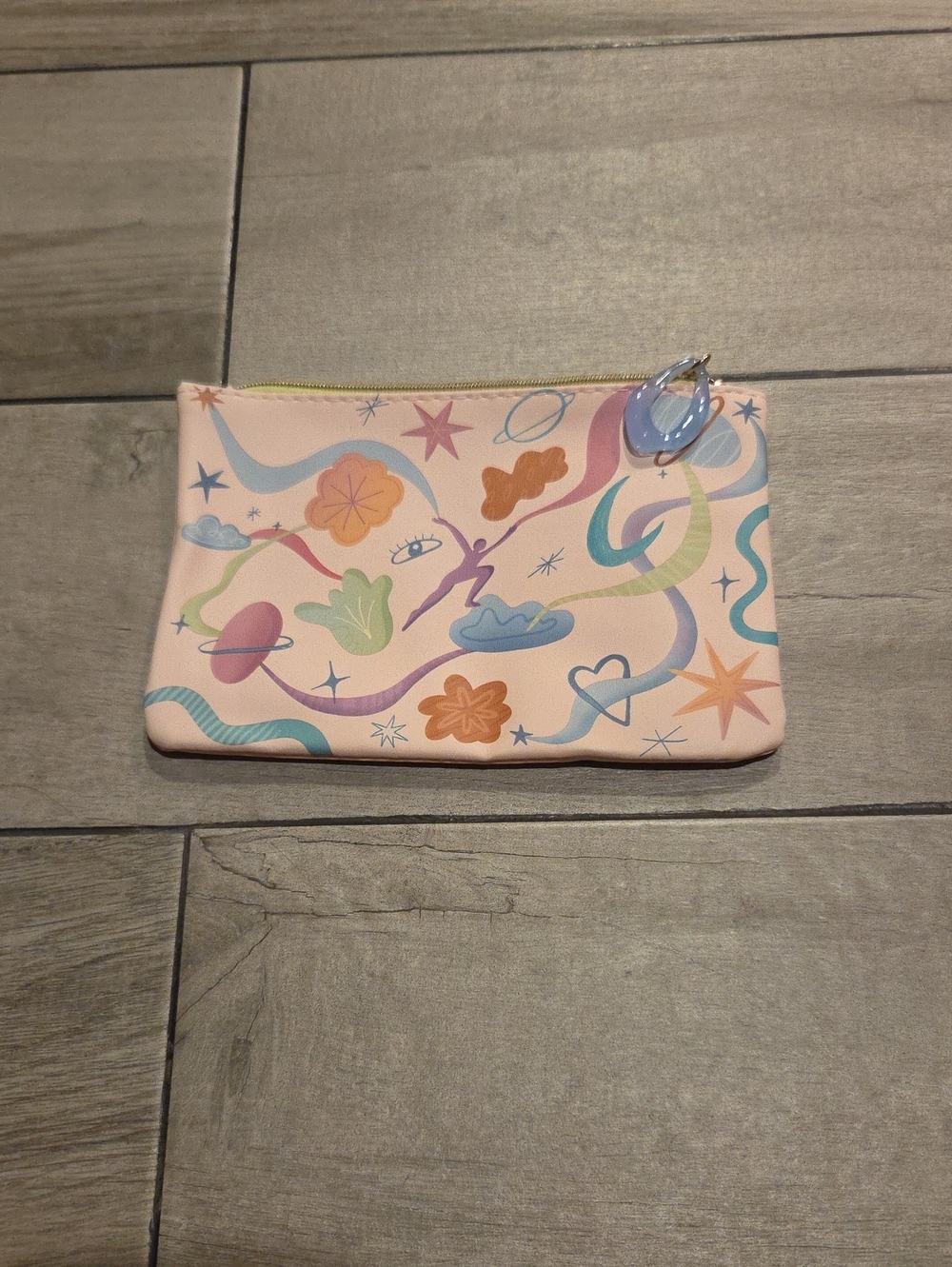 Pastel Abstract Printed Zipper Pouch Ipsy Glambag
